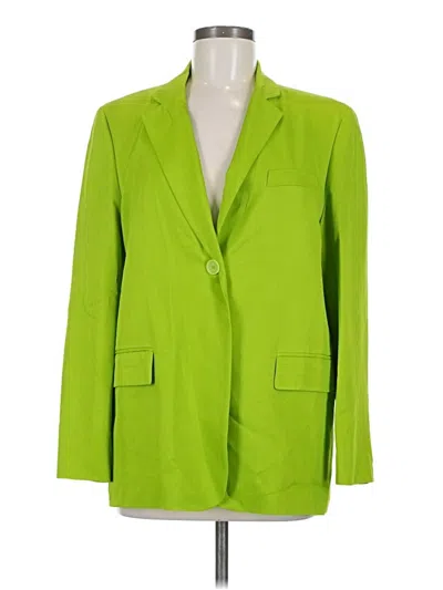 Pre-owned Zara Blazer Jacket In Green