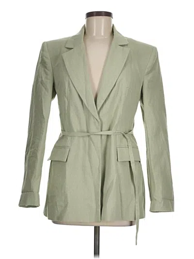 Pre-owned Zara Blazer Jacket In Green