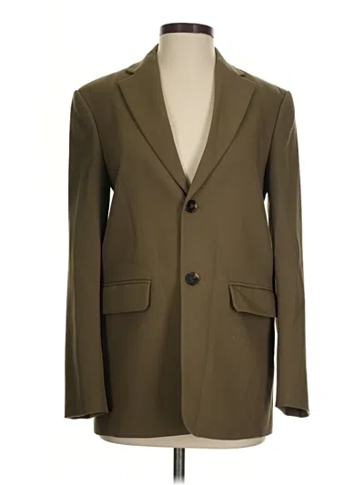 Pre-owned Zara Blazer Jacket In Green