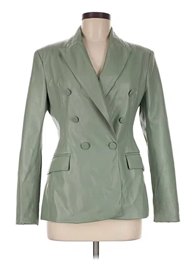 Pre-owned Zara Blazer Jacket In Green