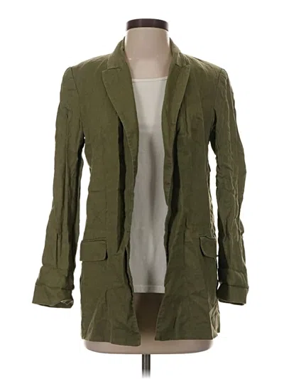 Pre-owned Zara Blazer Jacket In Green