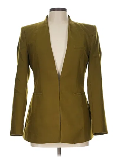 Pre-owned Zara Blazer Jacket In Green