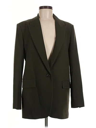 Pre-owned Zara Blazer Jacket In Green