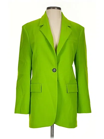 Pre-owned Zara Blazer Jacket In Green