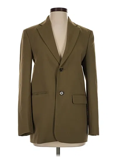 Pre-owned Zara Blazer Jacket In Green