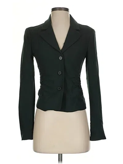 Pre-owned Zara Blazer Jacket In Green