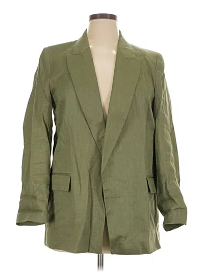 Pre-owned Zara Blazer Jacket In Green