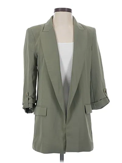 Pre-owned Zara Blazer Jacket In Green