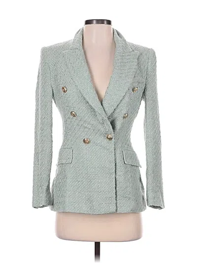 Pre-owned Zara Blazer Jacket In Green