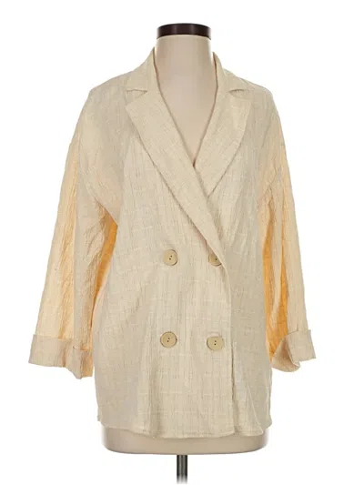 Pre-owned Zara Blazer Jacket In Ivory