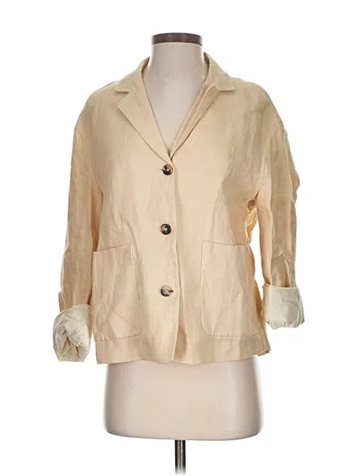 Pre-owned Zara Blazer Jacket In Ivory