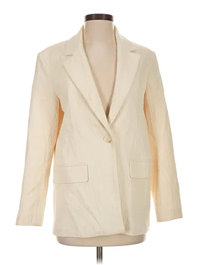 Pre-owned Zara Blazer Jacket In Ivory