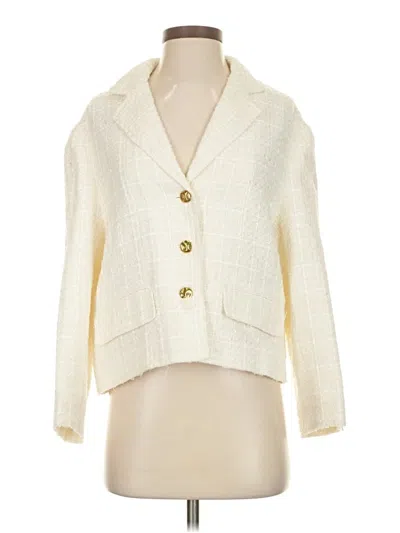 Pre-owned Zara Blazer Jacket In Ivory