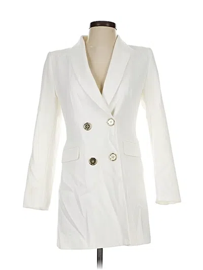 Pre-owned Zara Blazer Jacket In Ivory