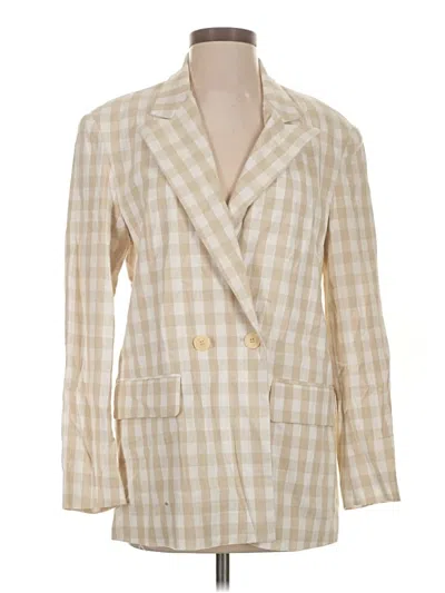 Pre-owned Zara Blazer Jacket In Ivory