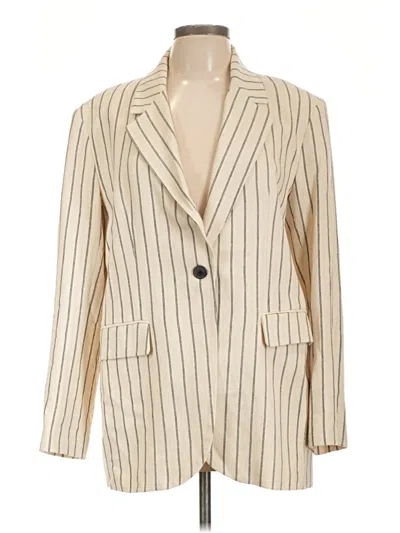 Pre-owned Zara Blazer Jacket In Ivory