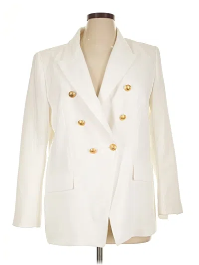 Pre-owned Zara Blazer Jacket In Ivory