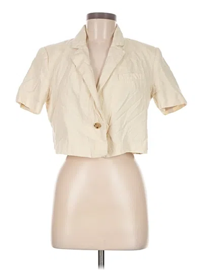 Pre-owned Zara Blazer Jacket In Ivory