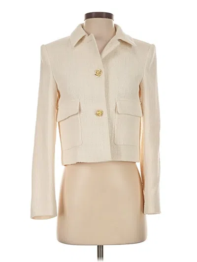 Pre-owned Zara Blazer Jacket In Ivory