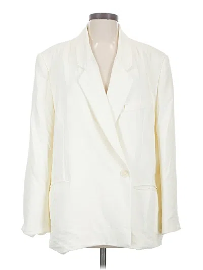 Pre-owned Zara Blazer Jacket In Ivory