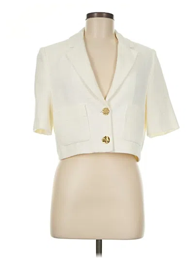 Pre-owned Zara Blazer Jacket In Ivory