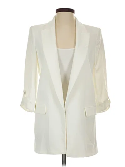 Pre-owned Zara Blazer Jacket In Ivory