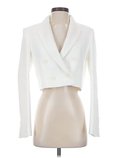 Pre-owned Zara Blazer Jacket In Ivory