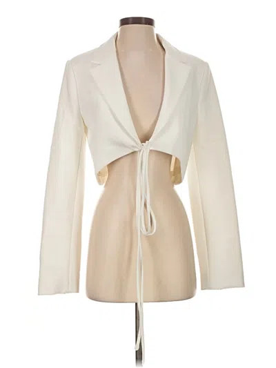 Pre-owned Zara Blazer Jacket In Ivory