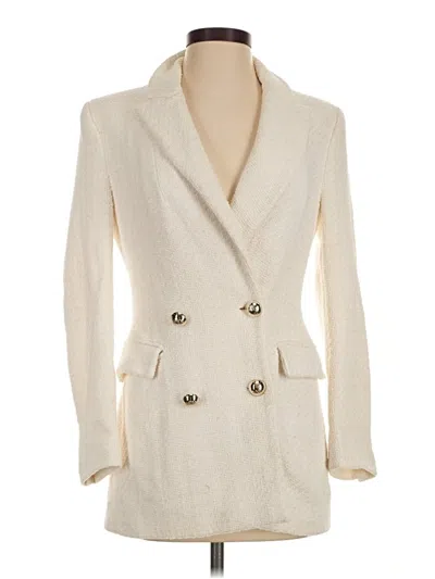 Pre-owned Zara Blazer Jacket In Ivory