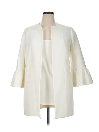 Pre-owned Zara Blazer Jacket In Ivory