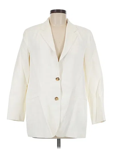 Pre-owned Zara Blazer Jacket In Ivory
