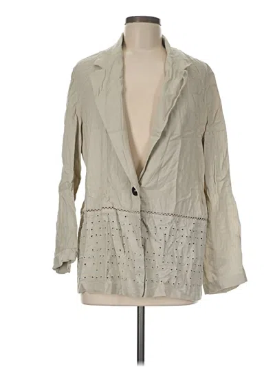 Pre-owned Zara Blazer Jacket In Ivory