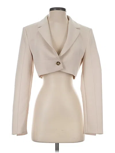 Pre-owned Zara Blazer Jacket In Ivory