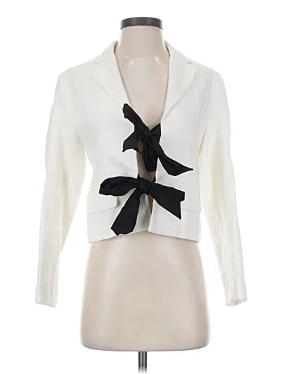 Pre-owned Zara Blazer Jacket In Ivory
