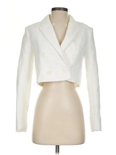 Pre-owned Zara Blazer Jacket In Ivory