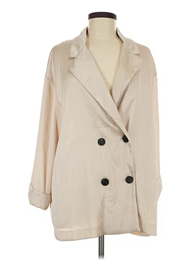 Pre-owned Zara Blazer Jacket In Ivory