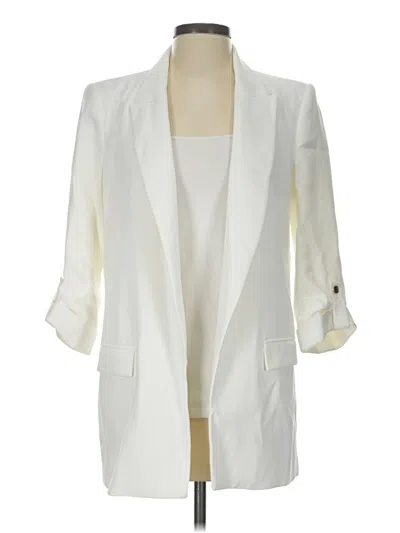 Pre-owned Zara Blazer Jacket In Ivory