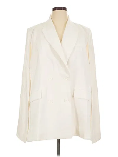 Pre-owned Zara Blazer Jacket In Ivory