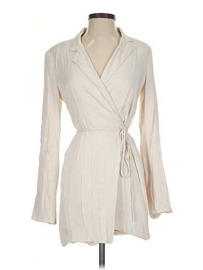Pre-owned Zara Blazer Jacket In Ivory