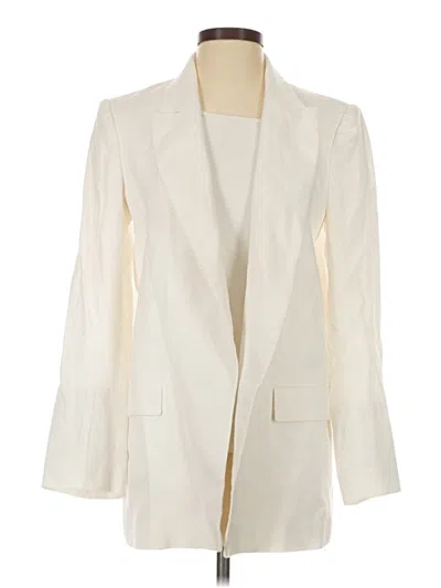 Pre-owned Zara Blazer Jacket In Ivory