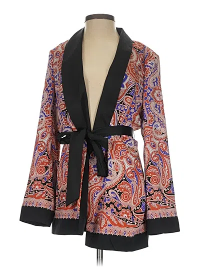 Pre-owned Zara Blazer Jacket In Orange