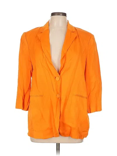 Pre-owned Zara Blazer Jacket In Orange