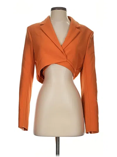 Pre-owned Zara Blazer Jacket In Orange