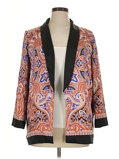 Pre-owned Zara Blazer Jacket In Orange