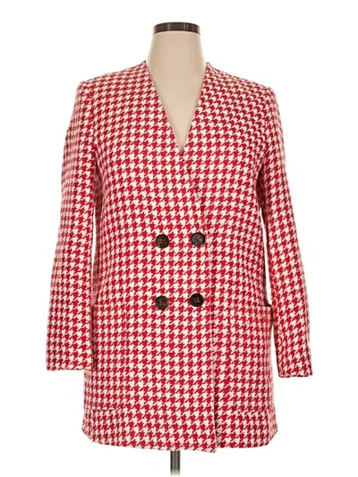 Pre-owned Zara Blazer Jacket In Red