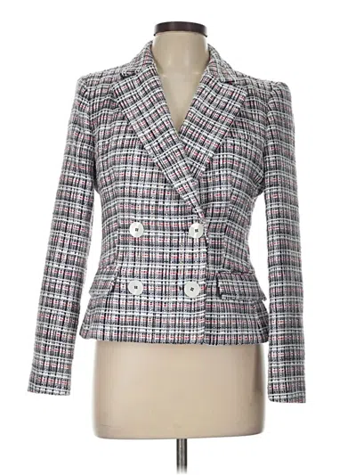 Pre-owned Zara Blazer Jacket In Silver