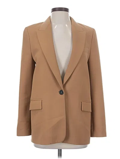 Pre-owned Zara Blazer Jacket In Tan