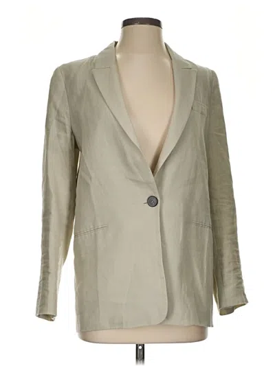 Pre-owned Zara Blazer Jacket In Tan