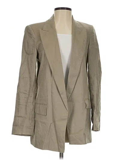 Pre-owned Zara Blazer Jacket In Tan