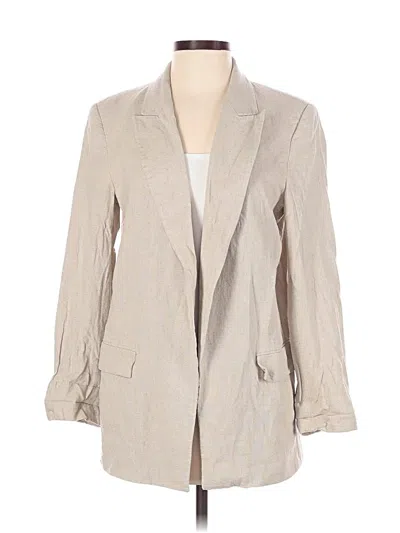 Pre-owned Zara Blazer Jacket In Tan